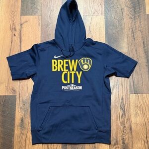 Milwaukee Brewers - Brew City Post Season (20-21) Hoodie - Navy and Yellow